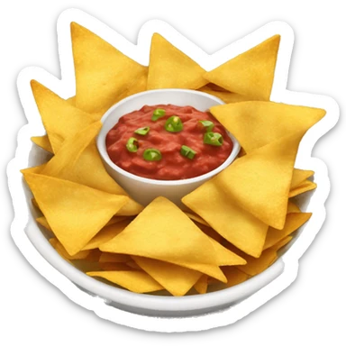 bowl of nachos without sauce sticker
