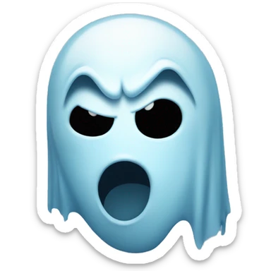 ghost face with bloo sticker