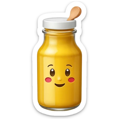 Mustard bottle sticker