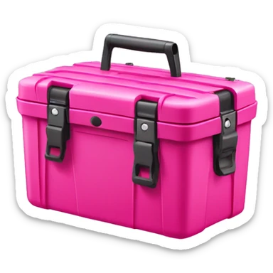 Realistic hot pink Fishing tackle box sticker