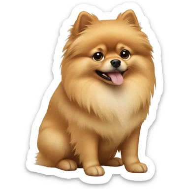 Beige Pomeranian sticker