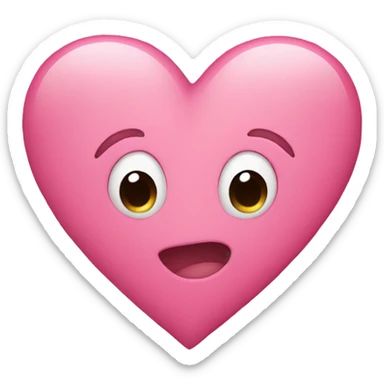 pink heart sticker