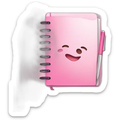 cute pink agenda sticker