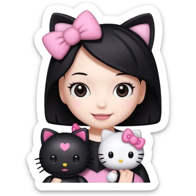 Kuromi Hello Kitty sticker