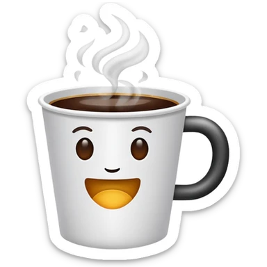 Big coffee cup disposable sticker