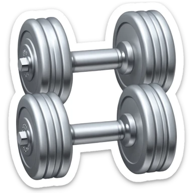 dumbbell with a small sparkle above it sticker