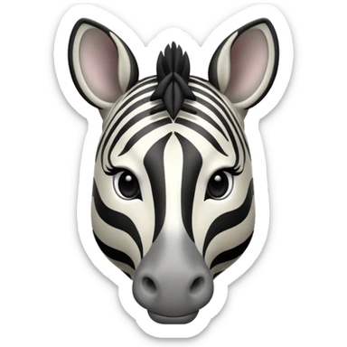 Zebra face should be facing the front and made a little thinner sticker