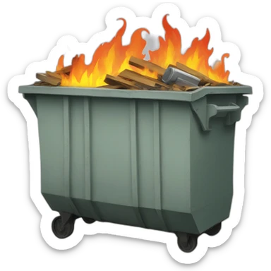 Dumpster Fire sticker