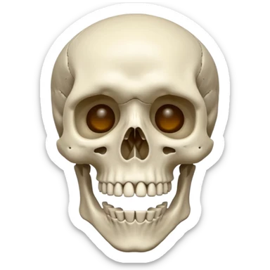Mind blown skeleton sticker