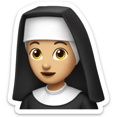 a nun sticker