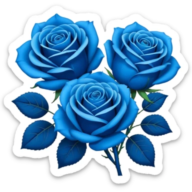 Blue roses sticker