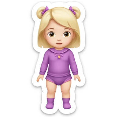 Baby Girl, Different Pose, different outfit, single Baby Girl only. sticker