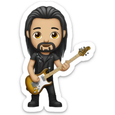 Metal musician sticker