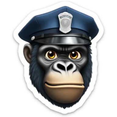 Police gorilla sticker