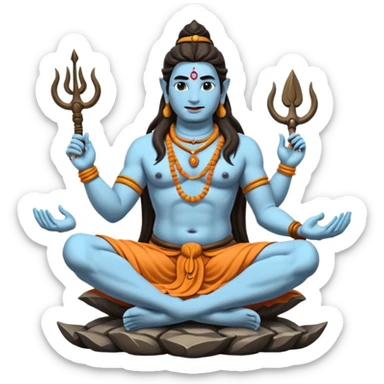 Lord shiva sitting on kailash sticker