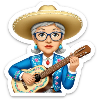 Mariachi Guitarist sticker