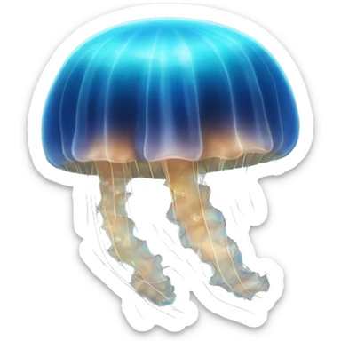 blue moon jellyfish  sticker
