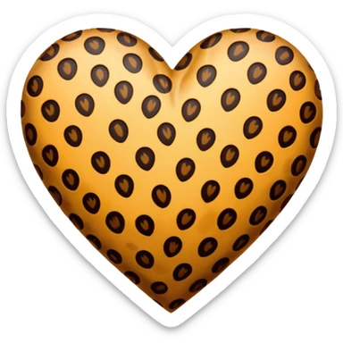 leopard print heart emoji sticker