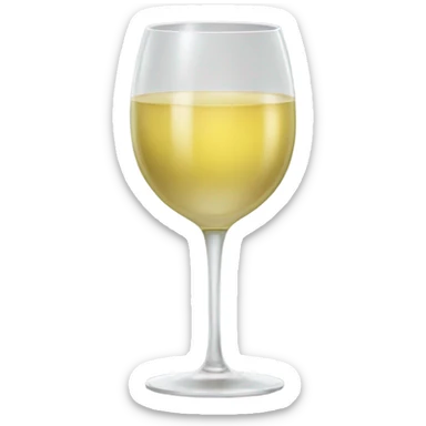 White wine in a wine glass sticker