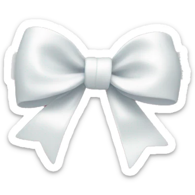 Pastel pink heart with white bow sticker