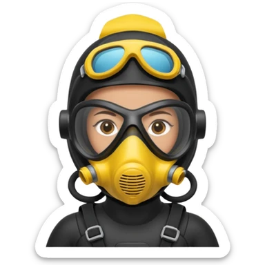 scuba diver sticker