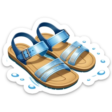 Water oozing from sandals sticker