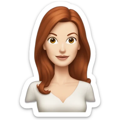 Marcia Cross with brown hair sticker
