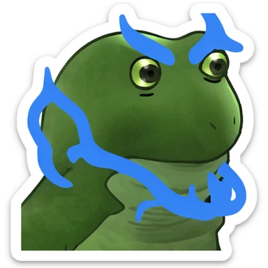 A man who is the embodiment of the blue flame sticker