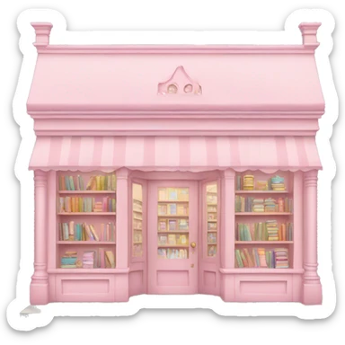 Pastel pink bookshop sticker