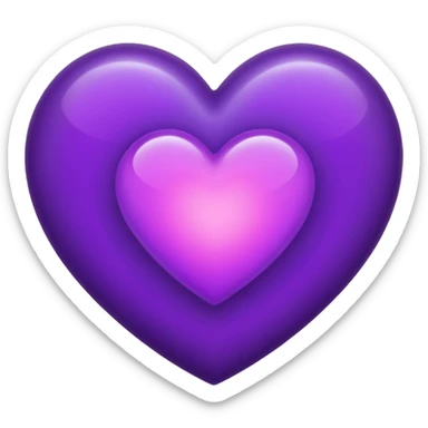 Purple Heart at night with moon and stars sticker