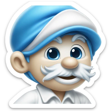 Smurf kiss sticker