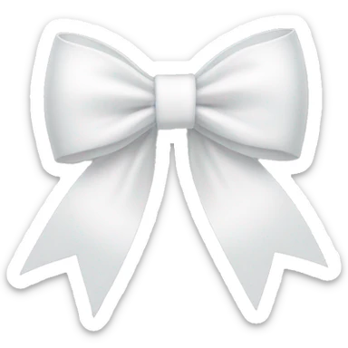 White bow with ✨ sticker