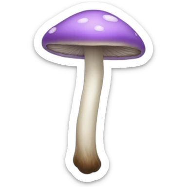 lilac mushroom sticker