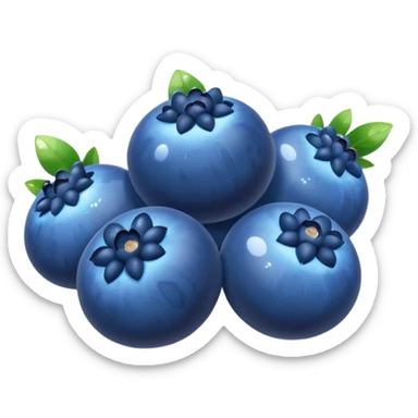 ultra realistic blueberries with glitter sticker