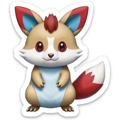 Shiny Furret-Minccino-Oshawott-Zangoose-Hybrid (Full body) sticker