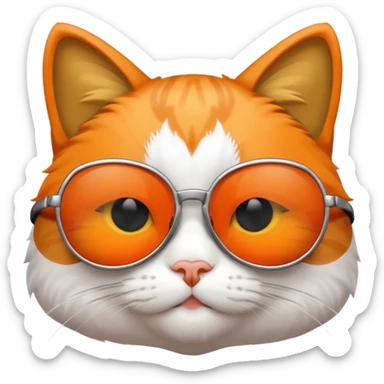 Cat with sunglasses sticker