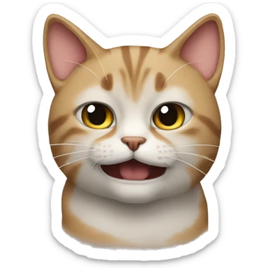 cat tell you to shut up sticker