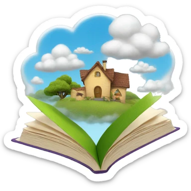 Story book clouds sticker