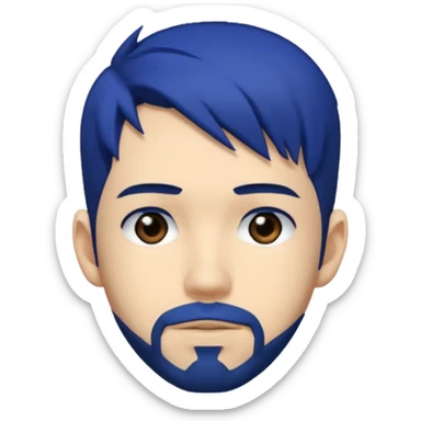 Mike Shinoda with dark blue hair sticker