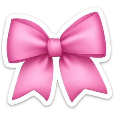 Pink bow sticker