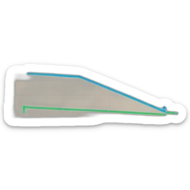 line go down bar graph sticker