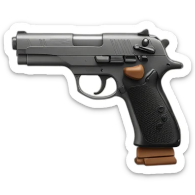 Deux main colle faisant des signe de pistolet pointaient le haut sticker