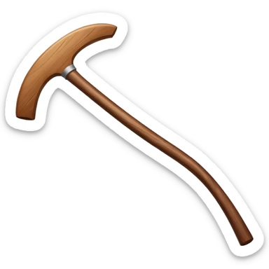 A throwing stick carved from hardwood, slightly curved for flight.













 sticker