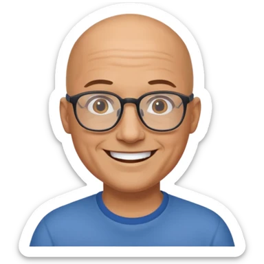 Bald dad sticker