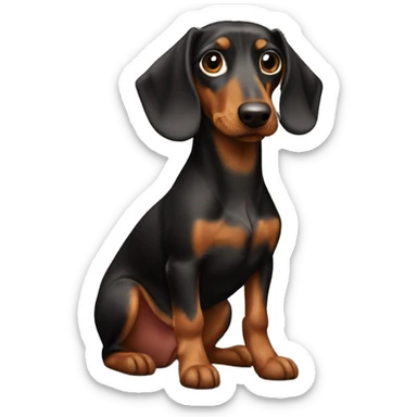 Teckel pelo corto sticker