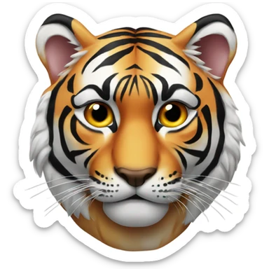Bengal tiger wearing an eye mask sticker