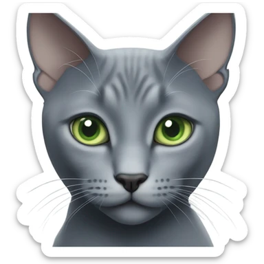 Russian blue cat sticker