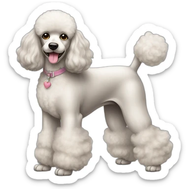 Dog Standart Poodle full body sticker