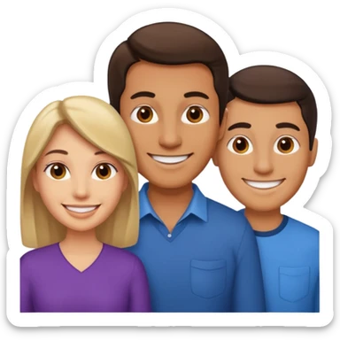 2 guys and a girl sticker