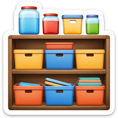 shelf organized household storage sticker